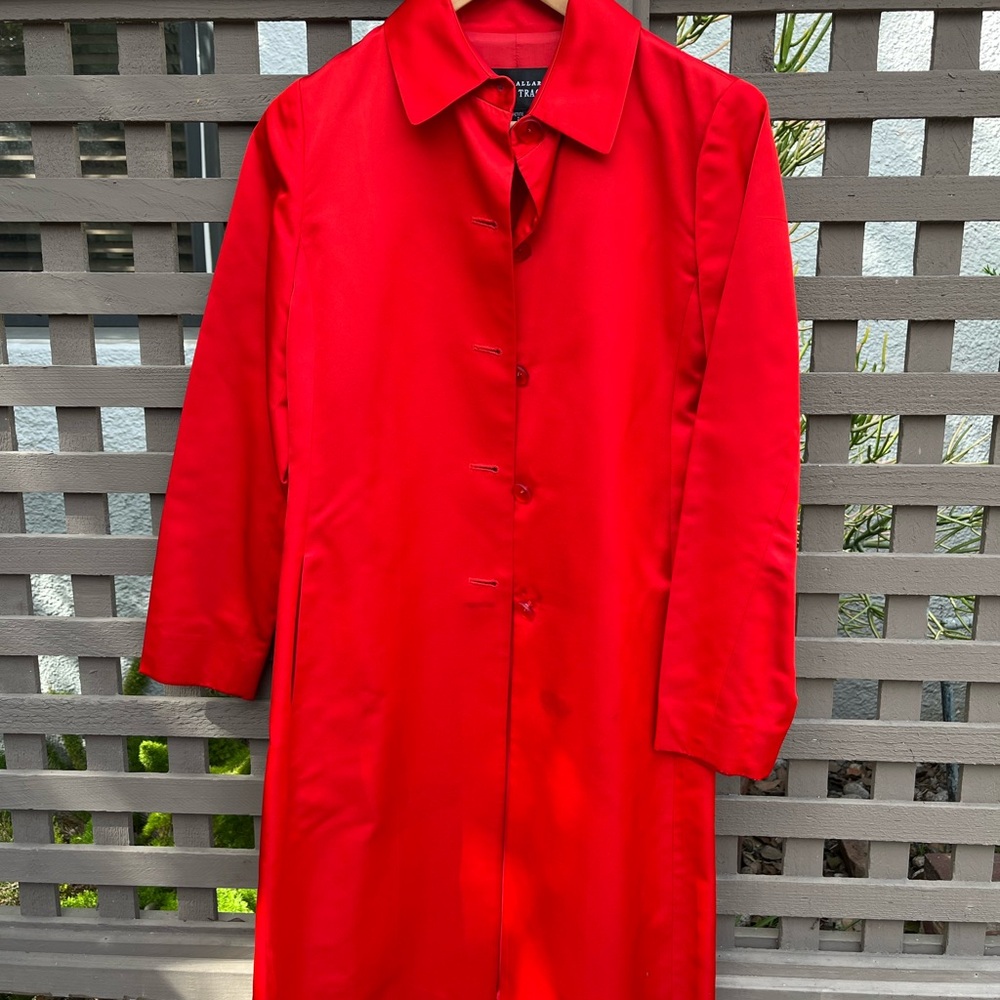 Ellen Tracy Red Pea Coat